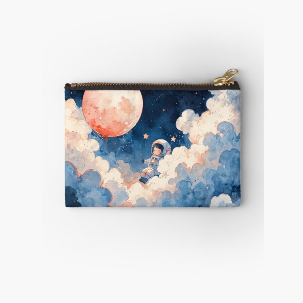 Item preview, Cute Astronaut and Moon Balloon Watercolor Fantasy designed and sold by KiraChie.