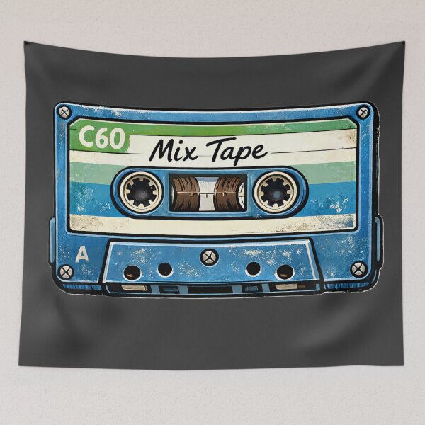 Item preview, Vintage Cassette Tape Nostalgia Music Culture Art Print designed and sold by PinUpPizzazz.