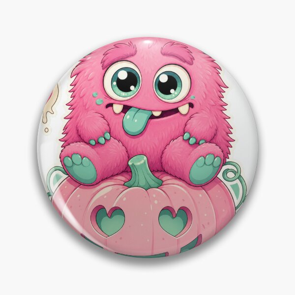 Item preview, Cute Pink Monster Pumpkin stiker designed and sold by castillomiami.
