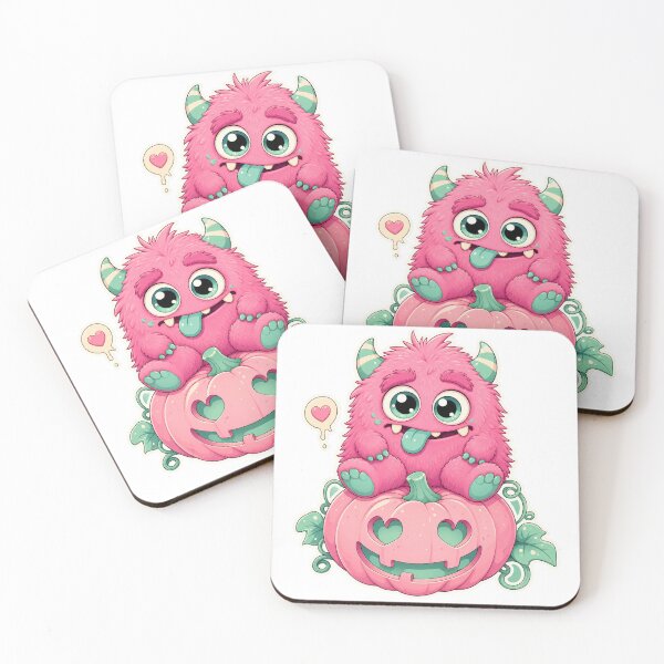 Item preview, Cute Pink Monster Pumpkin stiker designed and sold by castillomiami.