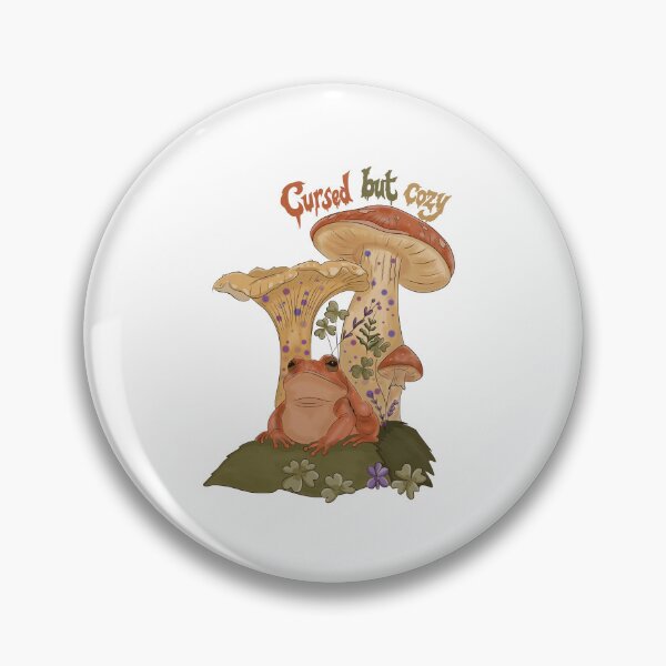 Item preview, Cursed But Cozy | Cottagecore Frog Mushroom Halloween Art designed and sold by Zymetryart.