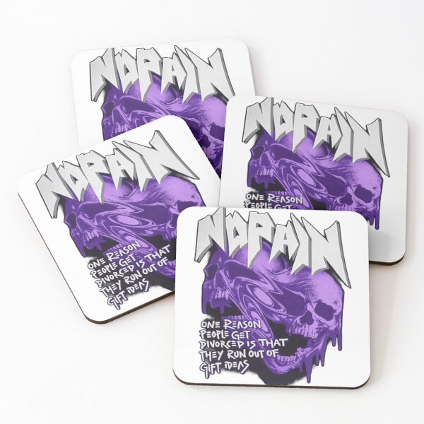 Item preview, No Pain Purple Melting Skull Edgy Typography designed and sold by Bacthaynt.
