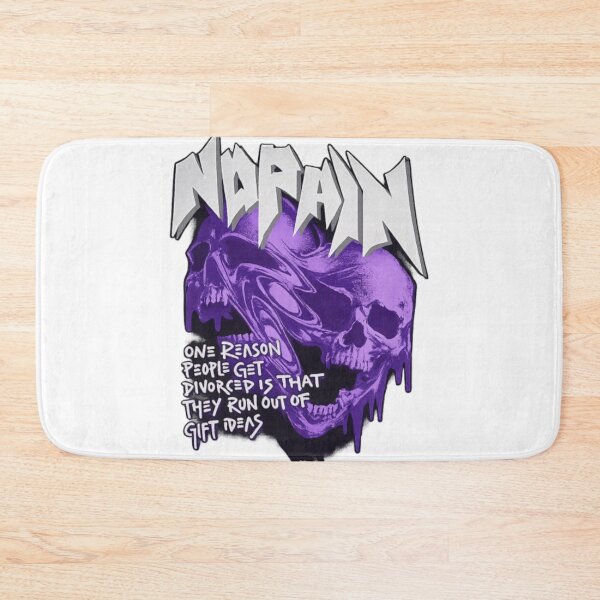 Item preview, No Pain Purple Melting Skull Edgy Typography designed and sold by Bacthaynt.