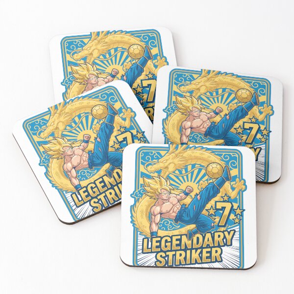 Item preview, Legendary Striker Dragon Soccer - Golden Warrior Anime Football Art designed and sold by MugenAnime.
