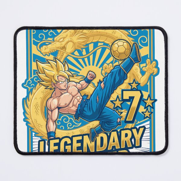 Item preview, Legendary Striker Dragon Soccer - Golden Warrior Anime Football Art designed and sold by MugenAnime.