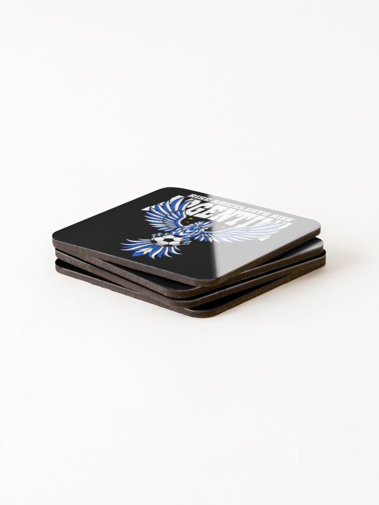 Thumbnail 4 of 5, Coasters (Set of 4), ARGENTINA - RISE ABICELESTE RISE - FIFA WORLD CUP  designed and sold by KEFCustomDesign.