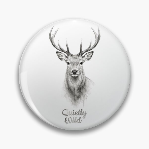 Item preview, Deer Art | Quietly Wild | Wildlife Nature Black and White Illustration designed and sold by Made by Tamar.