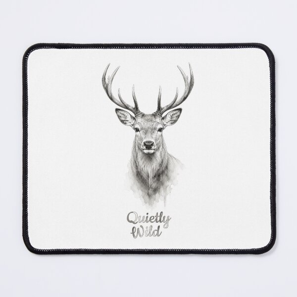Item preview, Deer Art | Quietly Wild | Wildlife Nature Black and White Illustration designed and sold by Made by Tamar.