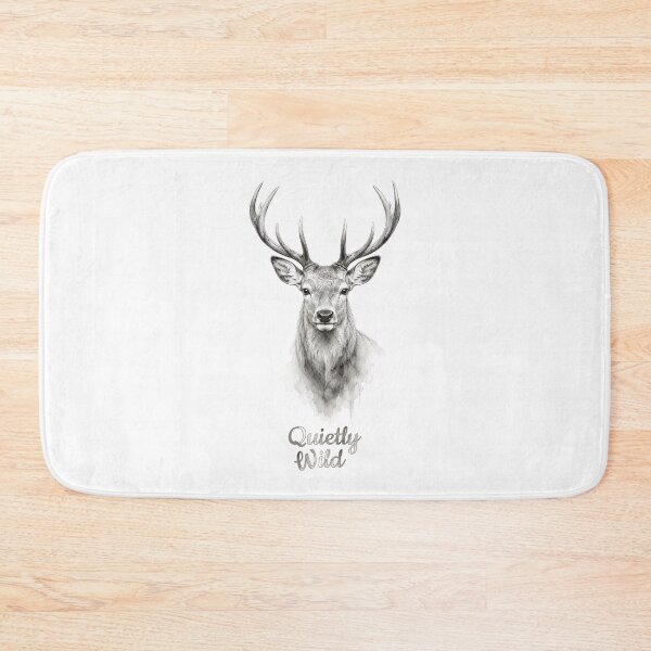 Item preview, Deer Art | Quietly Wild | Wildlife Nature Black and White Illustration designed and sold by Made by Tamar.