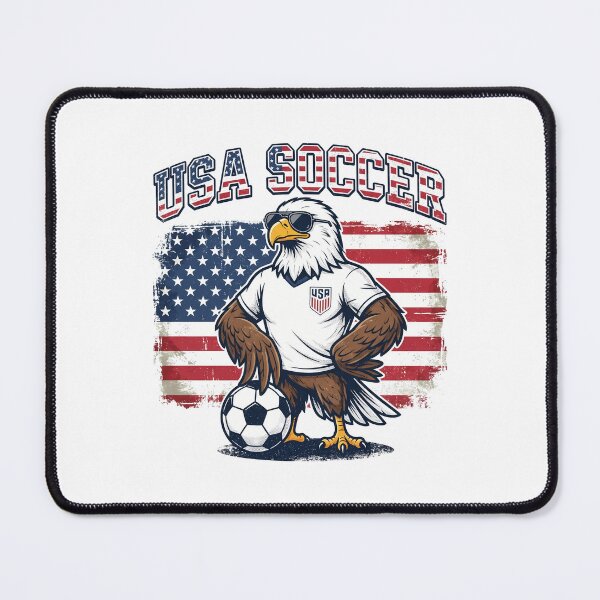 Item preview, Patriotic Bald Eagle Soccer Mascot - American Pride Sports designed and sold by lamiarte.