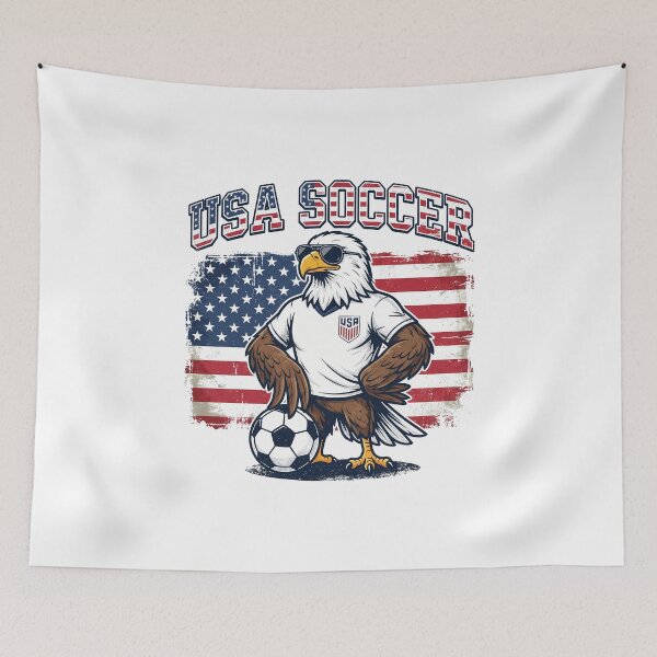 Item preview, Patriotic Bald Eagle Soccer Mascot - American Pride Sports designed and sold by lamiarte.