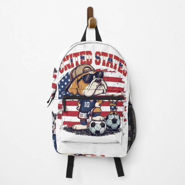 Item preview, English Bulldog Soccer Duo - United States Team Mascots designed and sold by lamiarte.