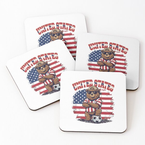Item preview, American Grizzly Bear Soccer Mascot - United States Football designed and sold by lamiarte.