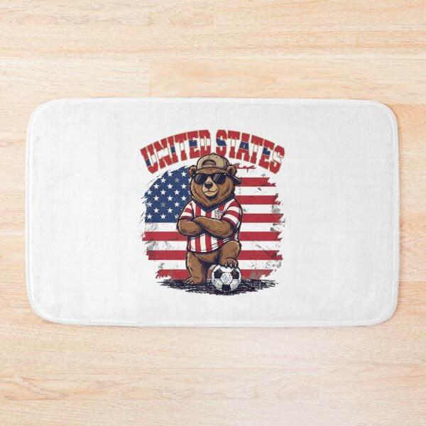 Item preview, American Grizzly Bear Soccer Mascot - United States Football designed and sold by lamiarte.