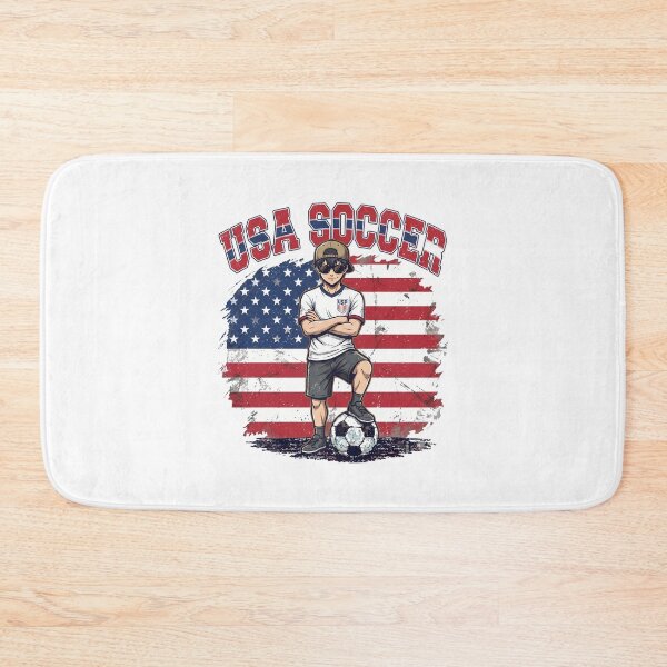 Item preview, Anime Soccer Player USA Flag - Patriotic Striker Graphic designed and sold by lamiarte.