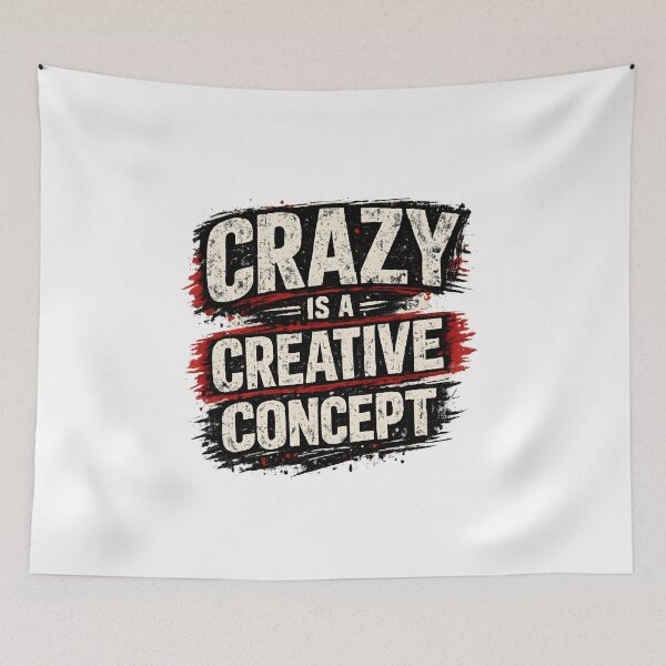 Item preview, Creative Quote Crazy Concept Grunge Typography designed and sold by Artmares.