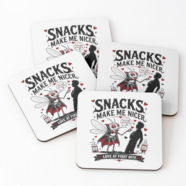 Item preview, Snacks Make Me Nicer Vampire Mosquito Love At First Bite designed and sold by KrzysztofART.