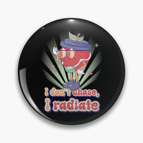 Item preview, I Don't Chase I Radiate Retro Apple Cartoon designed and sold by UnrushedGooddes.