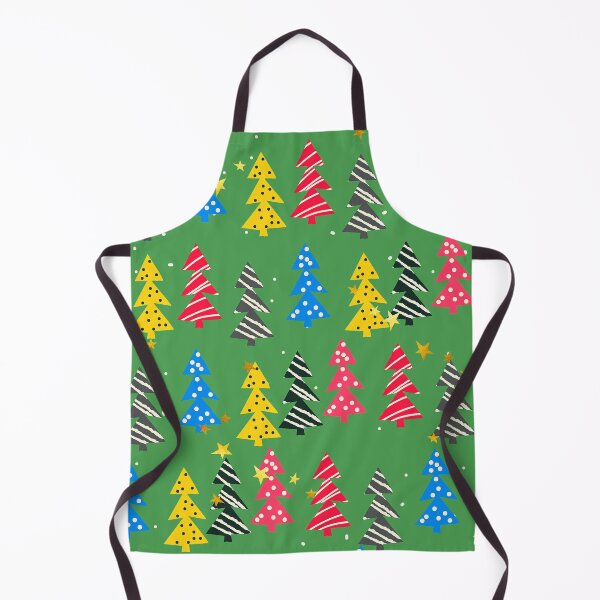 Item preview, Colorful Christmas Trees Contemporary Pattern On Green designed and sold by DEC02.