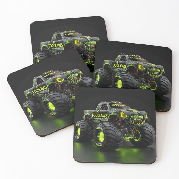 Item preview, TOCOCLAWS Octo-Skull Crusher: Toxic Neon Green Monster Truck designed and sold by TOCOCLAWS.