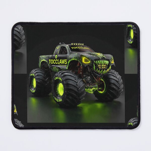 Item preview, TOCOCLAWS Octo-Skull Crusher: Toxic Neon Green Monster Truck designed and sold by TOCOCLAWS.