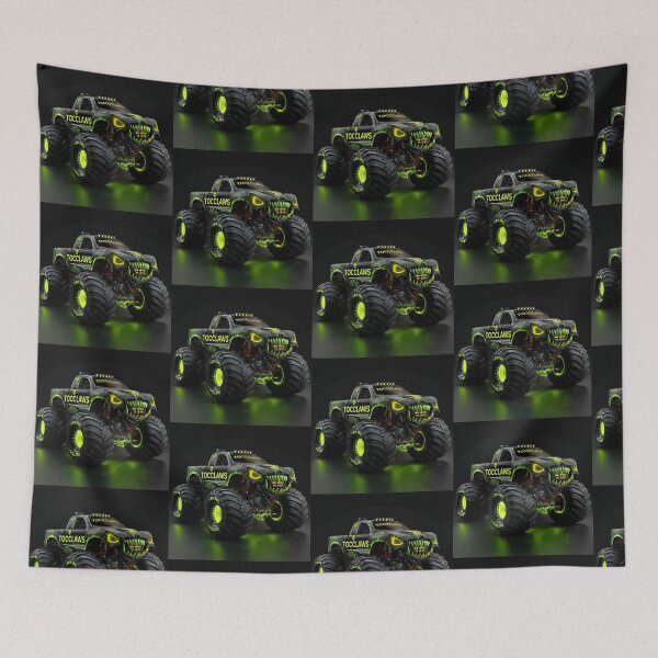 Item preview, TOCOCLAWS Octo-Skull Crusher: Toxic Neon Green Monster Truck designed and sold by TOCOCLAWS.
