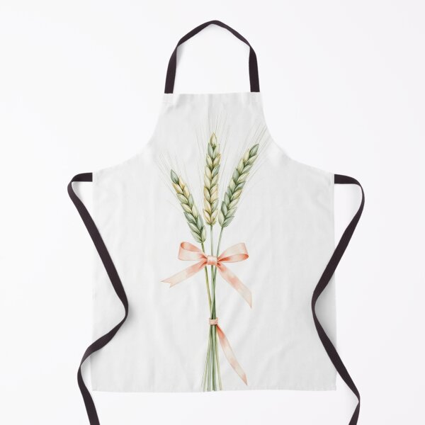 Item preview, Watercolor Wheat Bundle with Pink Ribbon designed and sold by Vida e Arte.