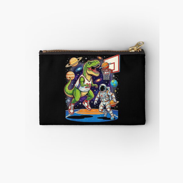 Item preview, T-Rex Basketball Showdown With Astronaut in Cosmic Space Court designed and sold by allistermariam.