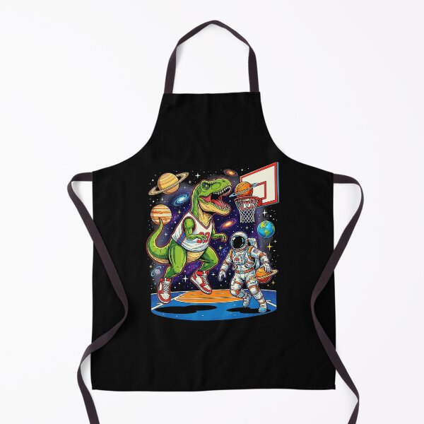 Item preview, T-Rex Basketball Showdown With Astronaut in Cosmic Space Court designed and sold by allistermariam.
