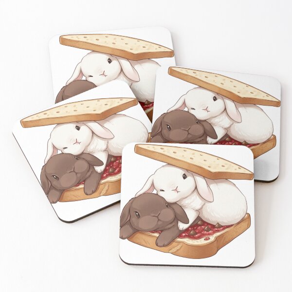 Item preview, Cute Bunny Sandwich – Sweet Kawaii Rabbit Dessert Design designed and sold by UUniqueIImprint.