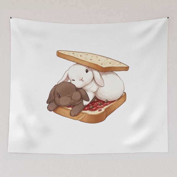 Item preview, Cute Bunny Sandwich – Sweet Kawaii Rabbit Dessert Design designed and sold by UUniqueIImprint.