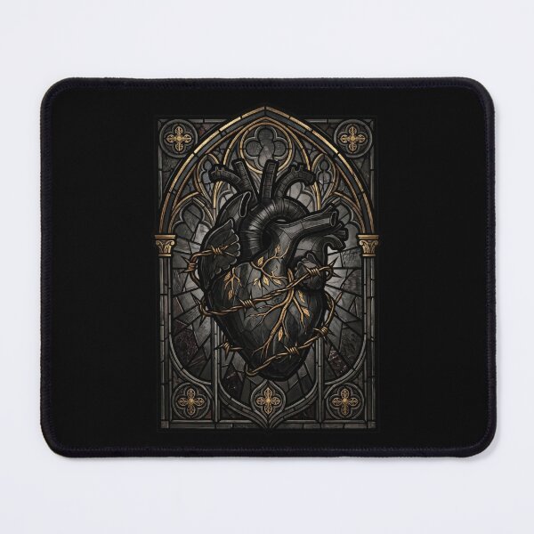 Item preview, Anatomical Heart with Thorns — Dark Gothic Stained Glass designed and sold by David Mateo ArtWorks.