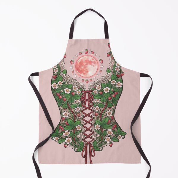 Item preview, Vintage Victorian Strawberry Moon Cottagecore Corset Floral Art designed and sold by MAGICKEY2024.