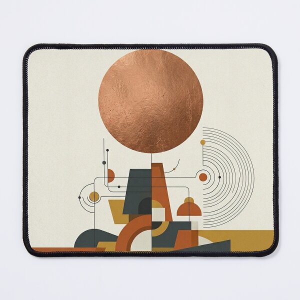 Item preview, Mid Century Modern Abstract Geometric Mountain Landscape designed and sold by Leafs With Luna.