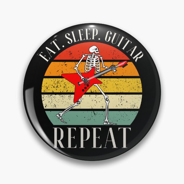Item preview, Eat. Sleep. Guitar. Repeat Skeleton Design designed and sold by OldSkullDesigns.