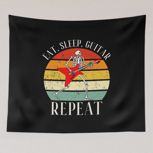 Item preview, Eat. Sleep. Guitar. Repeat Skeleton Design designed and sold by OldSkullDesigns.