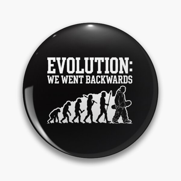 Item preview, Evolution We Went Backwards Retro Skater Silhouette designed and sold by SplashTastic.