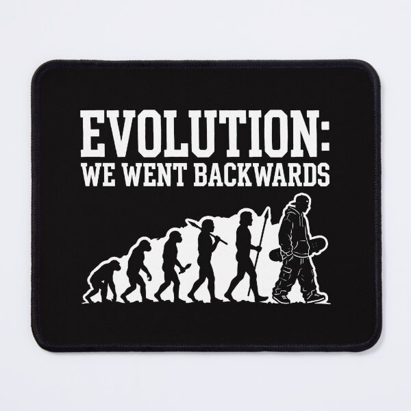 Item preview, Evolution We Went Backwards Retro Skater Silhouette designed and sold by SplashTastic.