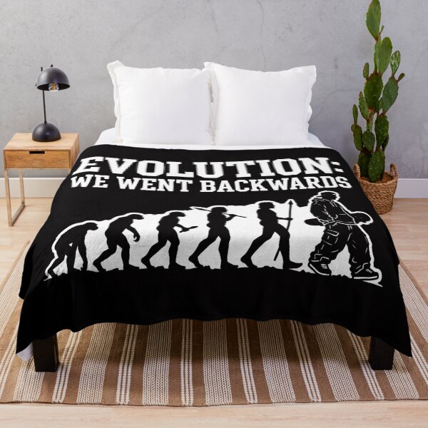 Item preview, Evolution We Went Backwards Retro Skater Silhouette designed and sold by SplashTastic.