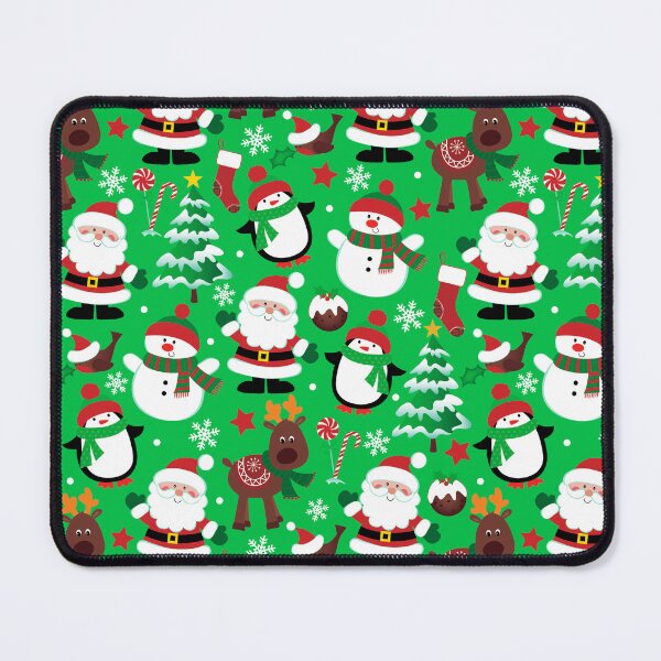Item preview, Santa Claus, Reindeer, Christmas Tree Pattern On Green designed and sold by DEC02.