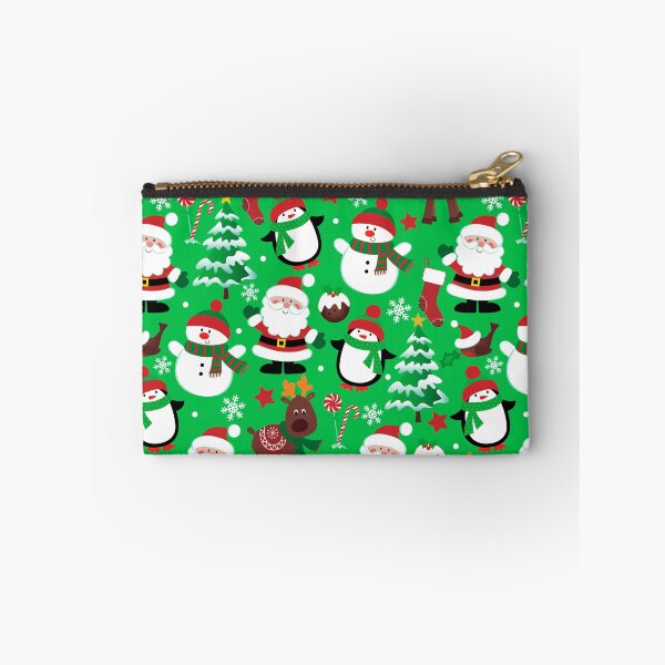 Item preview, Santa Claus, Reindeer, Christmas Tree Pattern On Green designed and sold by DEC02.