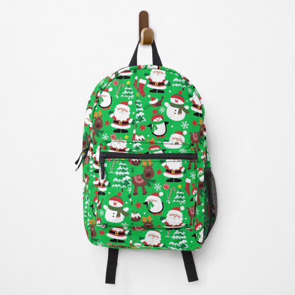 Item preview, Santa Claus, Reindeer, Christmas Tree Pattern On Green designed and sold by DEC02.