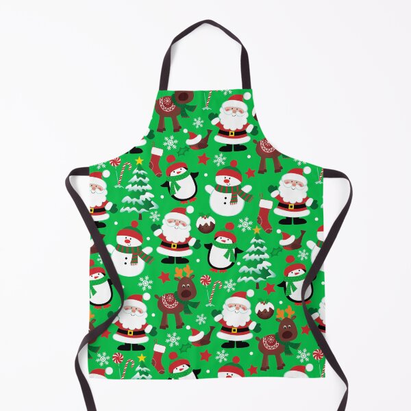 Item preview, Santa Claus, Reindeer, Christmas Tree Pattern On Green designed and sold by DEC02.