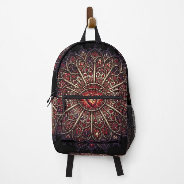 Item preview, Gothic Rose Window with Radiant Heart — Cathedral Stained Glass designed and sold by David Mateo ArtWorks.
