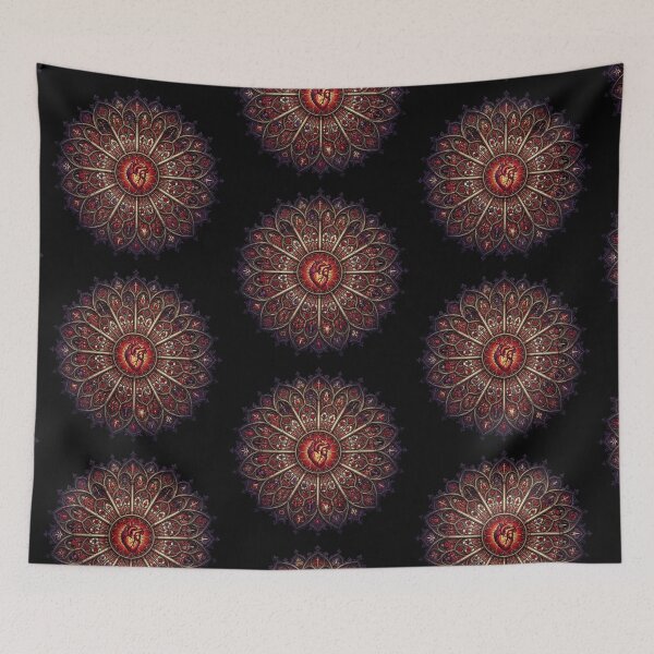 Item preview, Gothic Rose Window with Radiant Heart — Cathedral Stained Glass designed and sold by David Mateo ArtWorks.