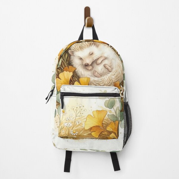 Item preview, Sleepy Hedgehog Autumn Watercolor Botanical Floral designed and sold by Leafs With Luna.