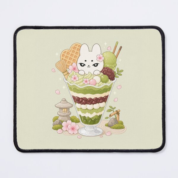 Item preview, Kawaii Matcha Bunny Sakura Parfait designed and sold by kokoriiland.