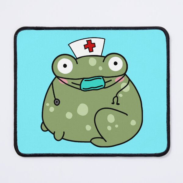 Item preview, cute frog nurse cartoon designed and sold by trinketgal.