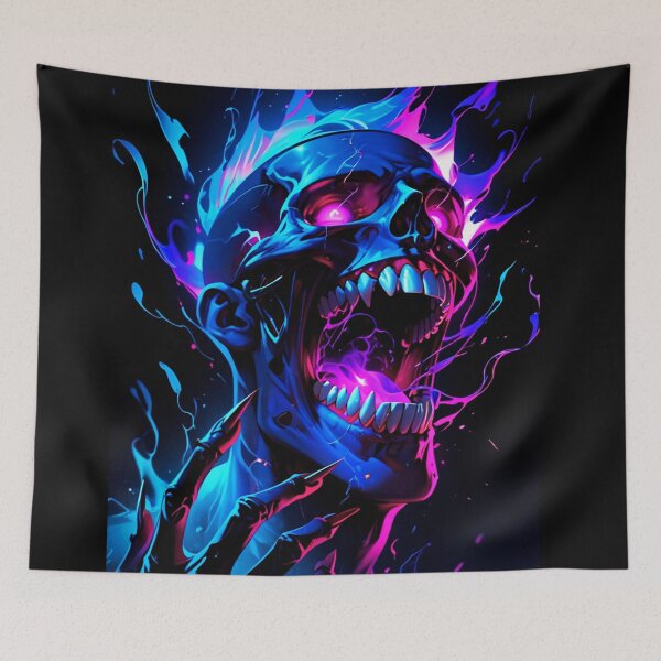 Item preview, Neon Rage Skull designed and sold by IMuDesigner.