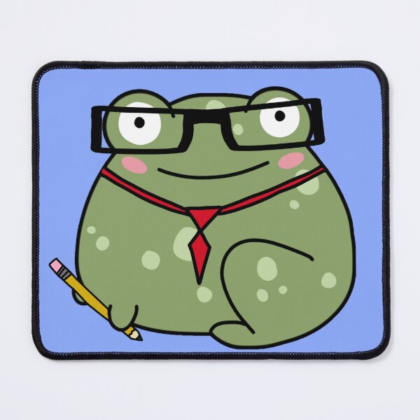Item preview, cute frog teacher cartoon designed and sold by trinketgal.